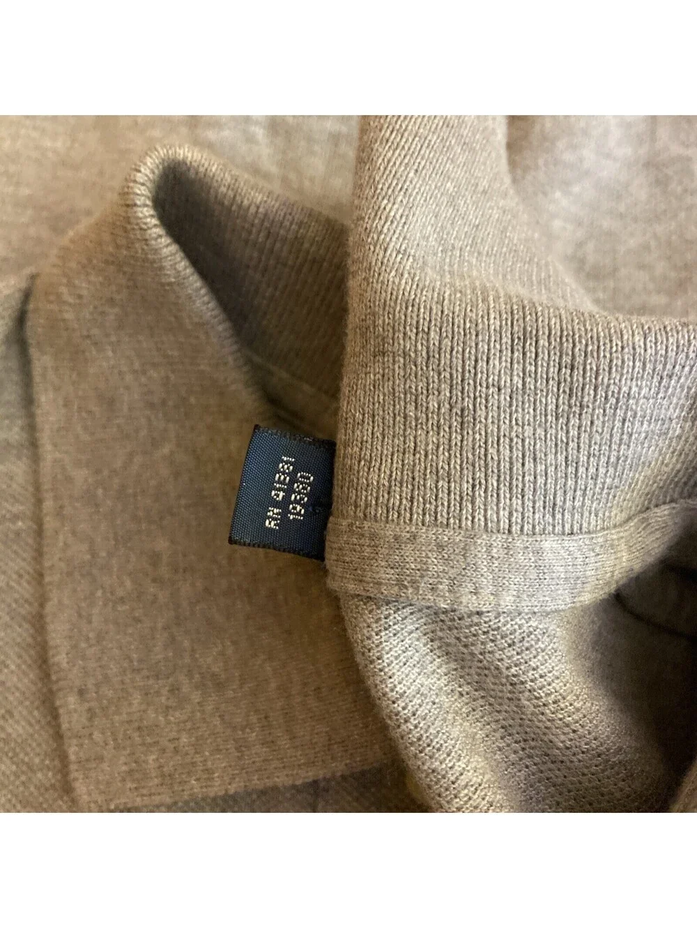 Ralph Lauren Polo Golf Shirt Large Gray Casual Classic Knit Blue PONY